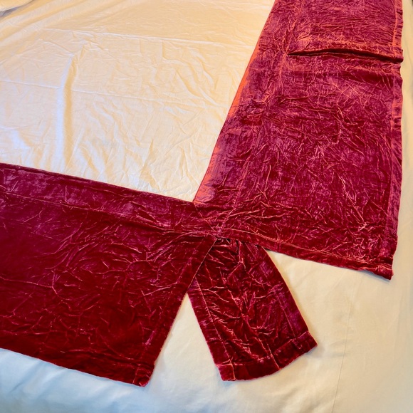 Queen Red Velvet Bedskirt - Picture 2 of 5